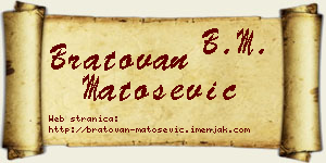 Bratovan Matošević vizit kartica